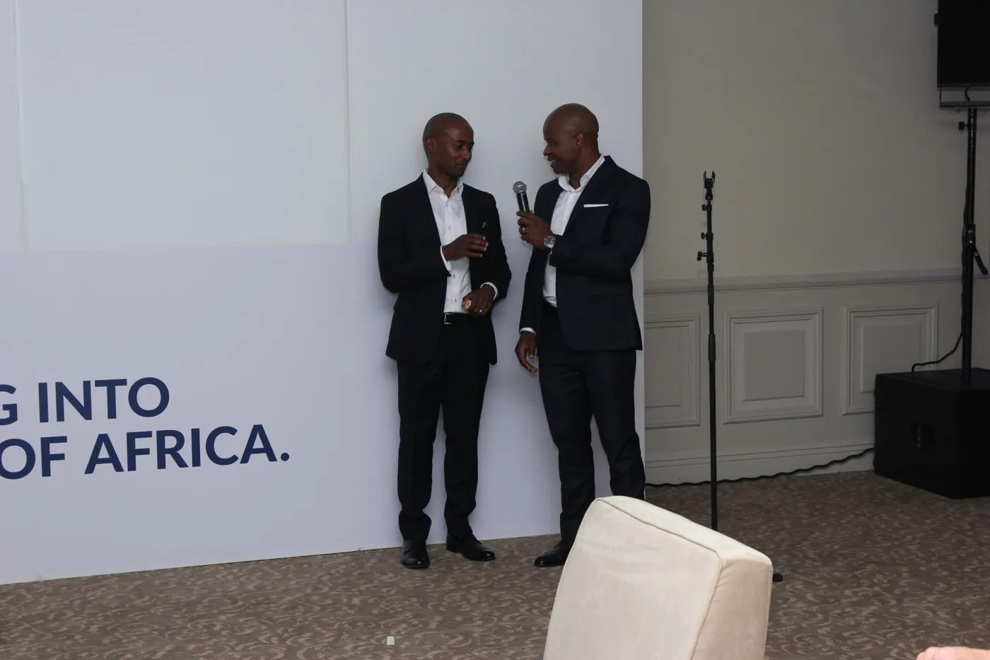 The co-founders on stage at the launch