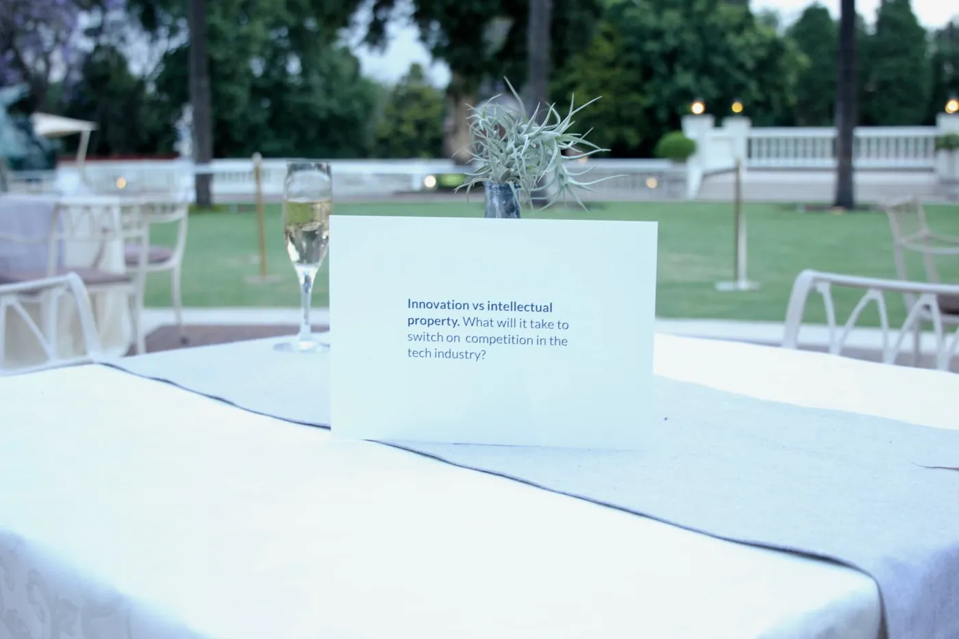 Launch table card: Innovation vs intellectual property